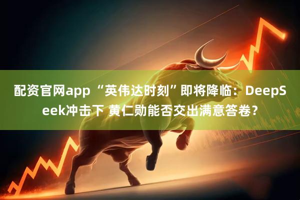 配资官网app “英伟达时刻”即将降临：DeepSeek冲击下 黄仁勋能否交出满意答卷？